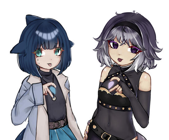 My very first commission of Violet and Nila